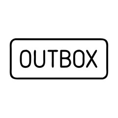 Poster - Outbox vector icon, message outbox, email outbox, send message, send email, outbox symbol, outbox sign