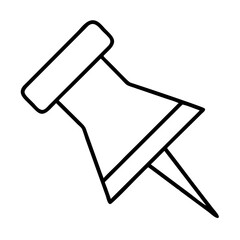 Poster - Pin vector icon illustration of a pushpin for bulletin board notice board or map location marker design