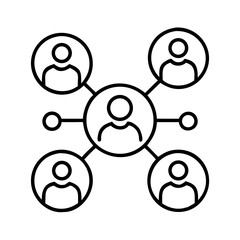 Poster - Social network connection icon vector, community network, team connection, people network concept icon