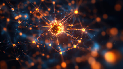 Glowing antibodies forming net around virus cluster, microbiology, symbolic immunity defense network 