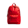 © MST - red backpack isolated on white background.A vibrant red backpack, featuring a smooth, water-resistant exterior and a simple, clean design.
