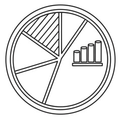 Poster - pie chart and bar graph combination representing data analysis and statistics