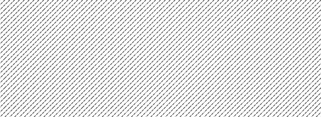 Poster - Seamless dot diagonal line pattern. Repeated slash dashed lines background. Black and white angled linear wallpaper. Abstract tilted slanted stripes backdrop. Repeating oblique strip texture. Vector