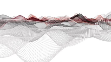 Poster - Fantastic video animation with particle wave object in slow motion, 4096x2304 loop 4K