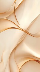 Aufkleber - Digital technology light gold and white curve wave illustration poster background