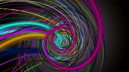 Poster - Fantastic video animation with stripe wave object in slow motion, 4096x2304 loop 4K