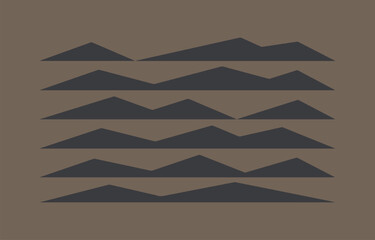 Poster - abstract mountain range minimalist geometric art print