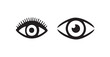 © MDABDUR - Human eye icons set. silhouette black. look, view, eye icon. eyesight symbol , eye, view, vision icons in flat style.vector illustration eps 10.