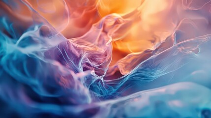 Poster - Colorful abstract swirls digital art vibrant patterns creative space digital illustration