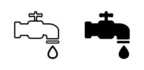 Aufkleber - vector tap icon. water tap icon. water faucet icon. faucet tap symbol png and vector illustration on transparent background