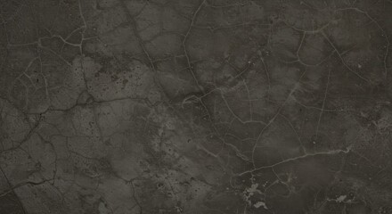 Poster - Dark Gray Cracked Concrete Texture - Abstract background, grunge texture, cracked surface, dark gray tones, weathered concrete. Symbolizing age, decay, strength, resilience, and time