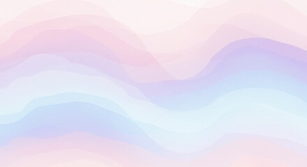 Poster - Pastel Wave Background for Cards - Soft pastel waves, gentle curves, dreamy colors, serene design, calming atmosphere. Perfect for greeting cards, scrapbooking, and projects