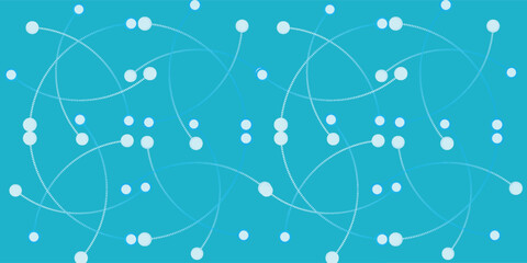 Wall Mural - Connections with points, lines, and people icons. Vector technology background.