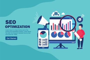 Poster - Search result optimization SEO marketing analytics concept