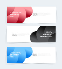 Wall Mural - geometric banner design with vector presentation template.