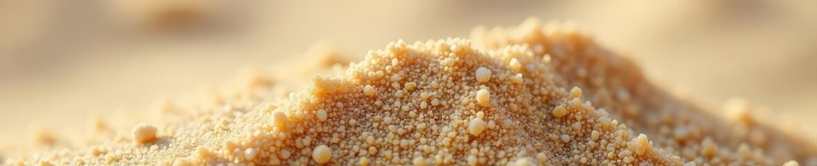 Wall Mural - Close-up of fine, light-colored sand that resembles a pile of laughter, its texture and subtle ripples suggesting a whimsical, joyful scene ,  laughter,  gold,  pattern