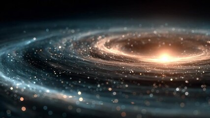 Poster - Celestial Vortex: An entrancing visual of a spiral galaxy, showcasing swirling clouds of cosmic gas, luminous stardust, and the radiant core, suggesting boundless space exploration 