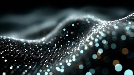 Leinwandbilder - Abstract Glittering Surface:  A mesmerizing close-up of an abstract, dark surface shimmering with countless tiny, sparkling lights, creating a sense of depth and ethereal beauty.