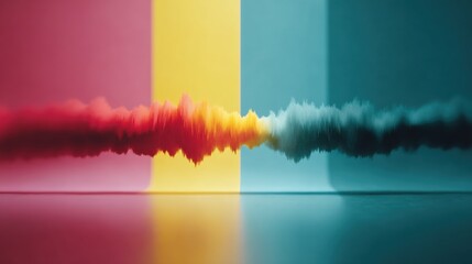 Poster - Vibrant Seismograph Waveforms Recording Intense Earthquake Activity with Colorful Graphs for Modern Geological Monitoring and Disaster Prediction Technology