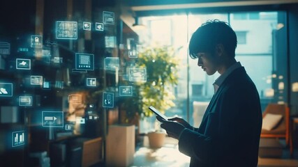 Poster - Professional Utilizing Augmented Reality Interface on Mobile Device in Office