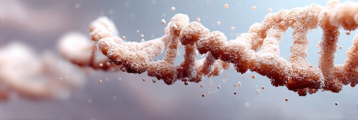 Aufkleber - Futuristic DNA Double Helix with Molecular Bonds and Genetic Sequencing Elements for Biotechnology Marketing and Genetic Research Advancement