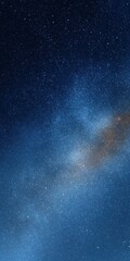 Poster - Stunning Night Sky with Dense Stars and Milky Way Galaxy in Deep Blue for Cosmic Exploration and Modern Digital Backgrounds