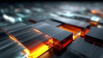 Leinwandbilder - Illuminated Technology: An abstract digital landscape of interconnected components glows with dynamic energy, representing innovation, connectivity, and technological advancement. 