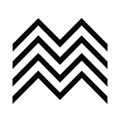 Zigzag Icon Vector Flat and Clean Look Isolated