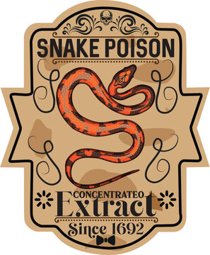 snake poison concentrateo extract since 1692 , Halloween Potion Labels printable and sublimation