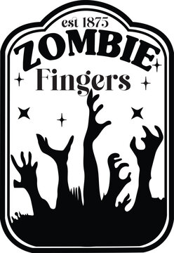 Zombie Fingers, Halloween Potion Labels SVG design