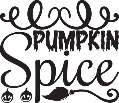 pumpkin spice, Halloween svg design.