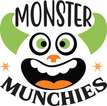 Monster munchies, Halloween Treats Bundle  Halloween bucket SVG