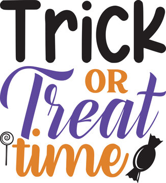 Trick or treat time, Halloween Treats Bundle  Halloween bucket SVG