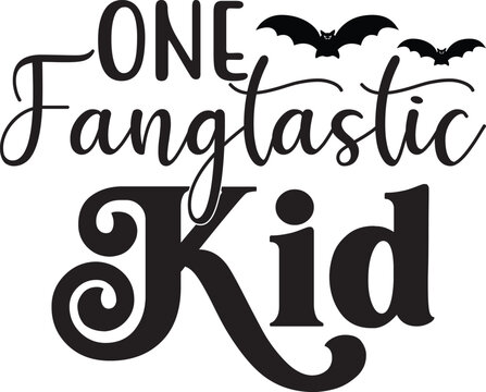 One Fangtastic Kid, Halloween Treats Bundle  Halloween bucket SVG