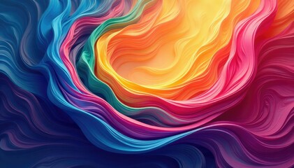 Wall Mural - Abstract swirling pattern in vibrant colors, perfect for backgrounds or design elements , digital, psychedelic, smooth