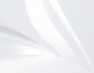 Wall Mural - 3d illustration of abstract minimal architecture background, monochromatic geometric architectural
