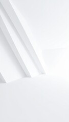Wall Mural - 3d illustration of abstract minimal architecture background, monochromatic geometric architectural