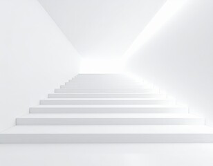 Wall Mural - 3d illustration of abstract minimal architecture background, monochromatic geometric architectural