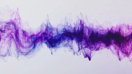 Fototapete - Abstract Waveform in Purple and Blue Hues Illustrating Sound Visualization and Modern Art Concepts for Digital and Print Use in Creative Projects
