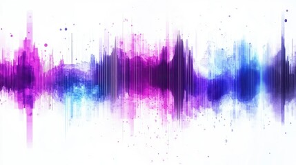 Poster - Colorful Abstract Sound Wave Visualization with Vibrant Hues and Dynamic Patterns for Artistic and Creative Projects in Media and Design