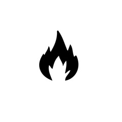 Aufkleber - A simple black and white fire flame graphic design