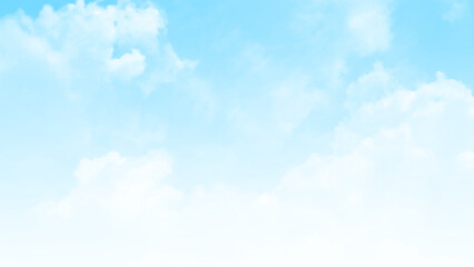 Aufkleber - Blue sky background with white cloud in sunny day.  Beautiful sky with clouds. Nature composition. Place for text