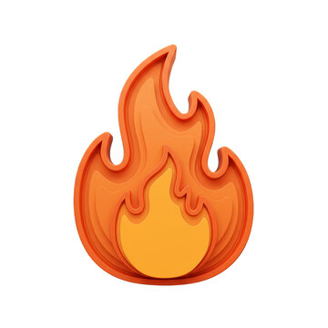 Isolated Fire Illustration Flame Heat Design Burning Abstract Element