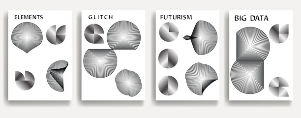 Fototapete - Modern posters . Vector design composition with various geometric shapes . Abstract contemporary art . Vector art brochures
