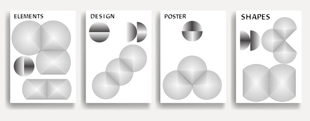 Fototapete - Modern posters . Vector design composition with various geometric shapes . Abstract contemporary art . Vector art brochures
