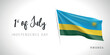 © kora_ra_123 - Rwanda independence day vector banner, greeting card.