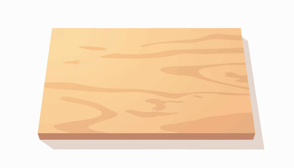 Poster - Simple plywood sheet illustration on white background, clean design