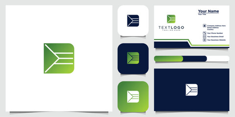 Poster - Modern Geometric Logo Design for Business Card Mockup and Branding Materials