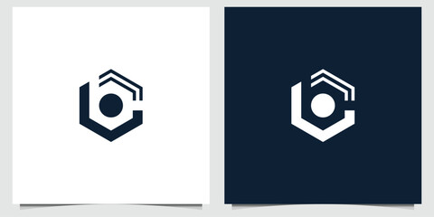 Poster - Elegant and modern hexagon logo design concept with initial letter styling