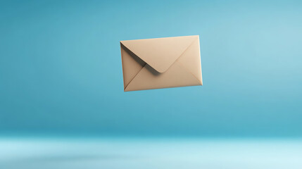 Poster - A floating envelope symbolizes communication and connectivity in a digital age, representing the exchange of messages and ideas.